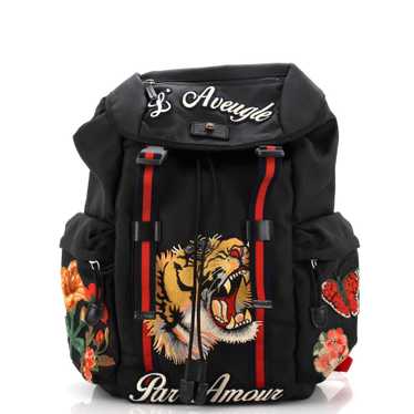 GUCCI Techpack Backpack Embroidered Techno Canvas