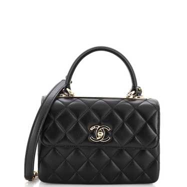 CHANEL Trendy Chain CC Top Handle Bag Quilted Lamb