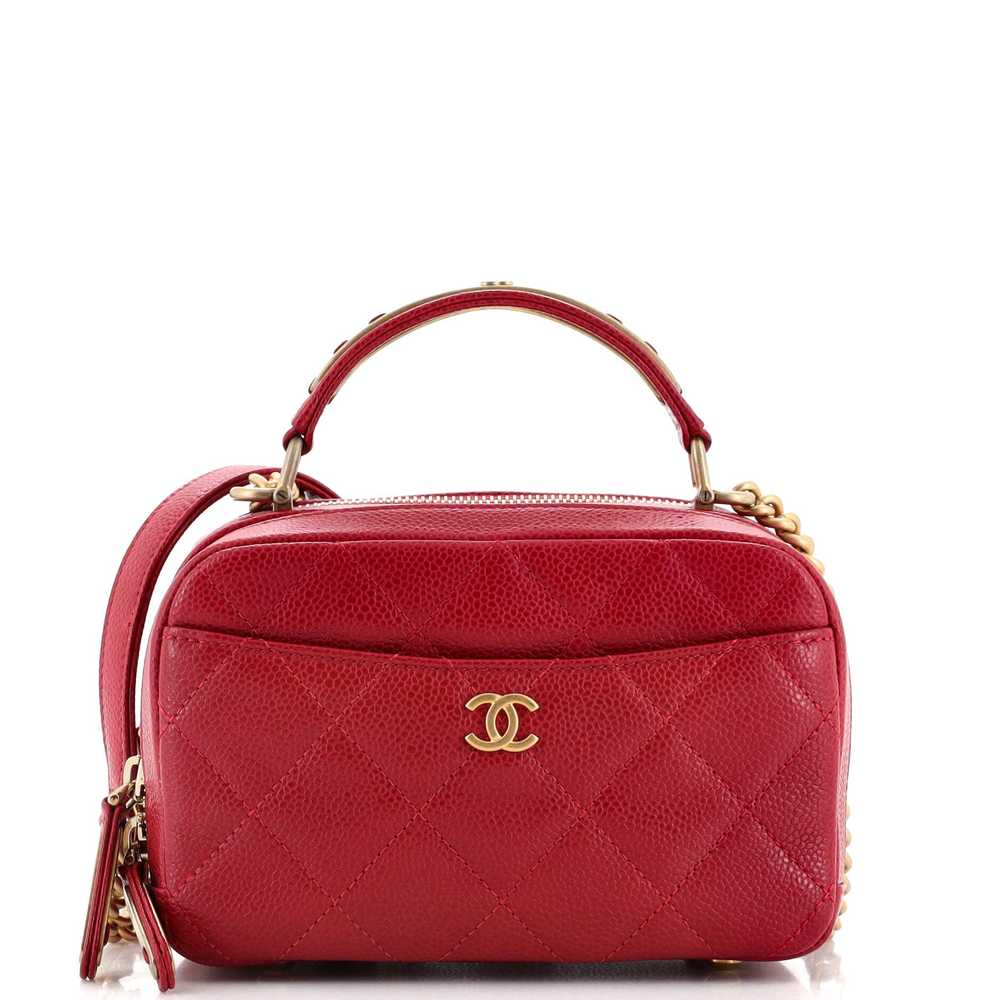 CHANEL Carry Around Bowling Bag Quilted Caviar Mi… - image 1