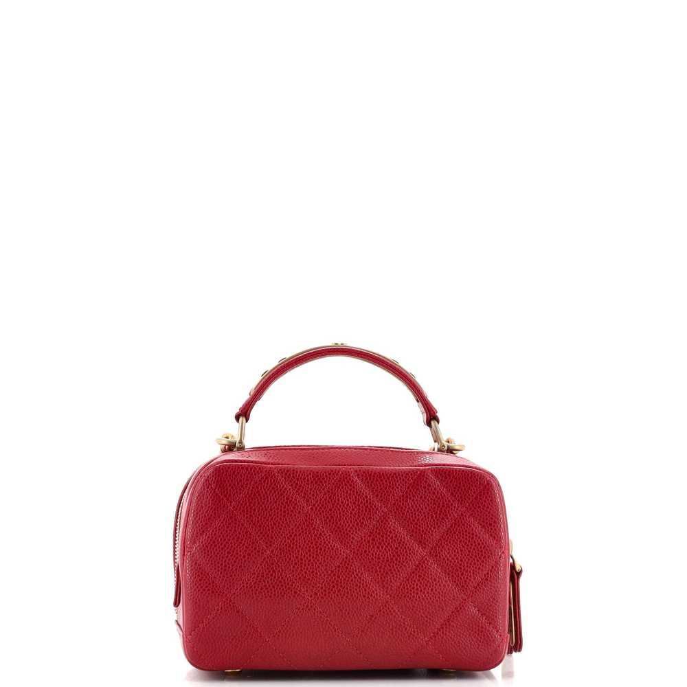 CHANEL Carry Around Bowling Bag Quilted Caviar Mi… - image 4