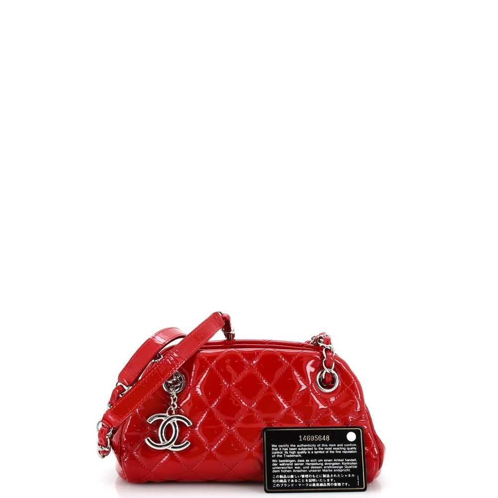 CHANEL Just Mademoiselle Bag Quilted Patent Mini - image 2