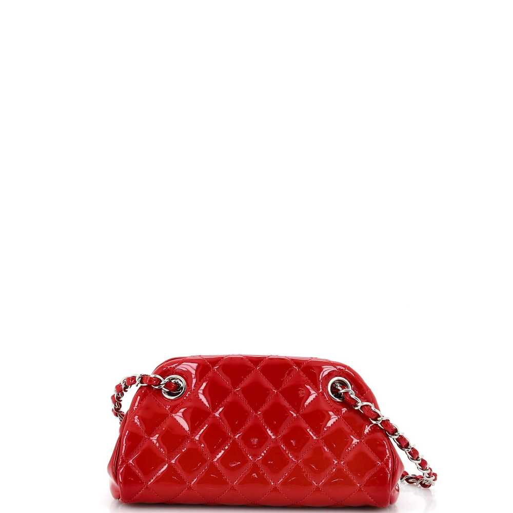 CHANEL Just Mademoiselle Bag Quilted Patent Mini - image 4