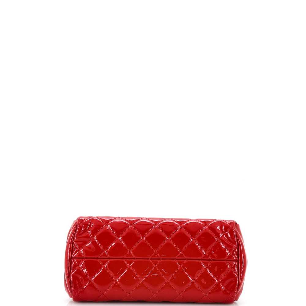 CHANEL Just Mademoiselle Bag Quilted Patent Mini - image 5