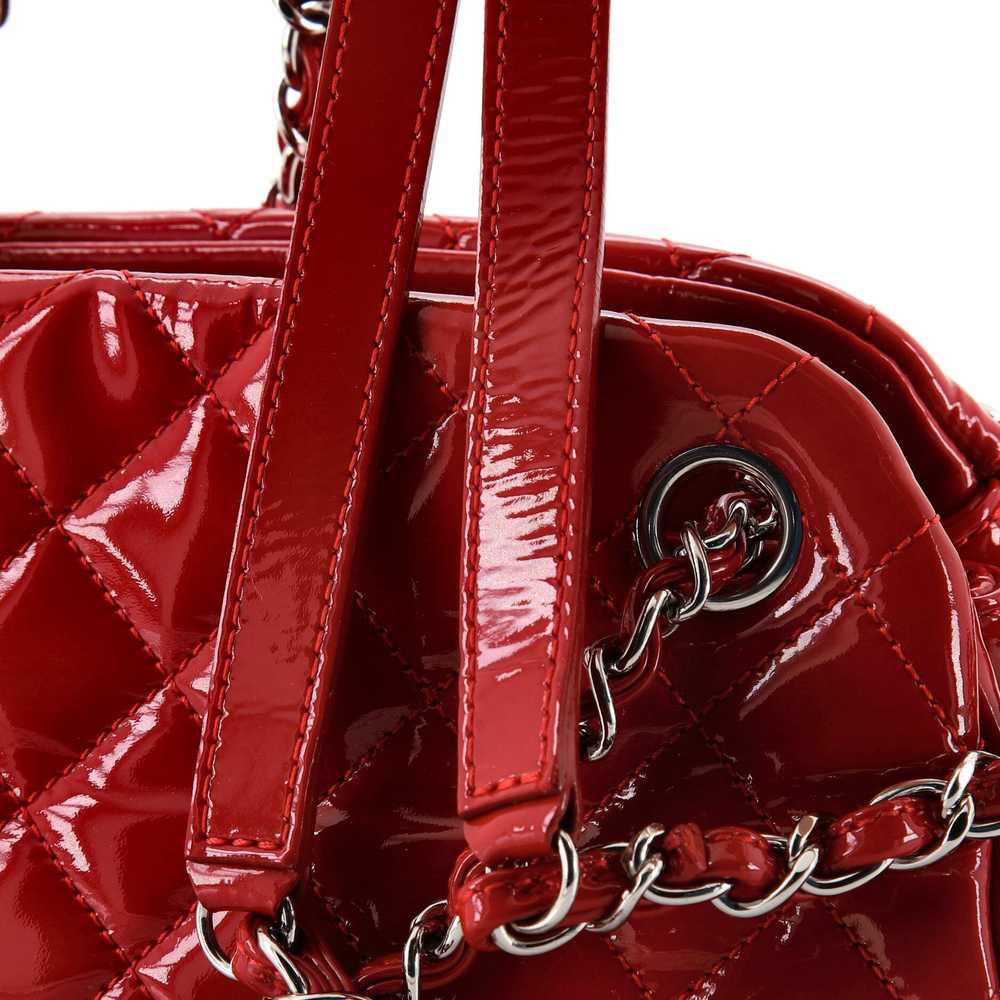 CHANEL Just Mademoiselle Bag Quilted Patent Mini - image 8
