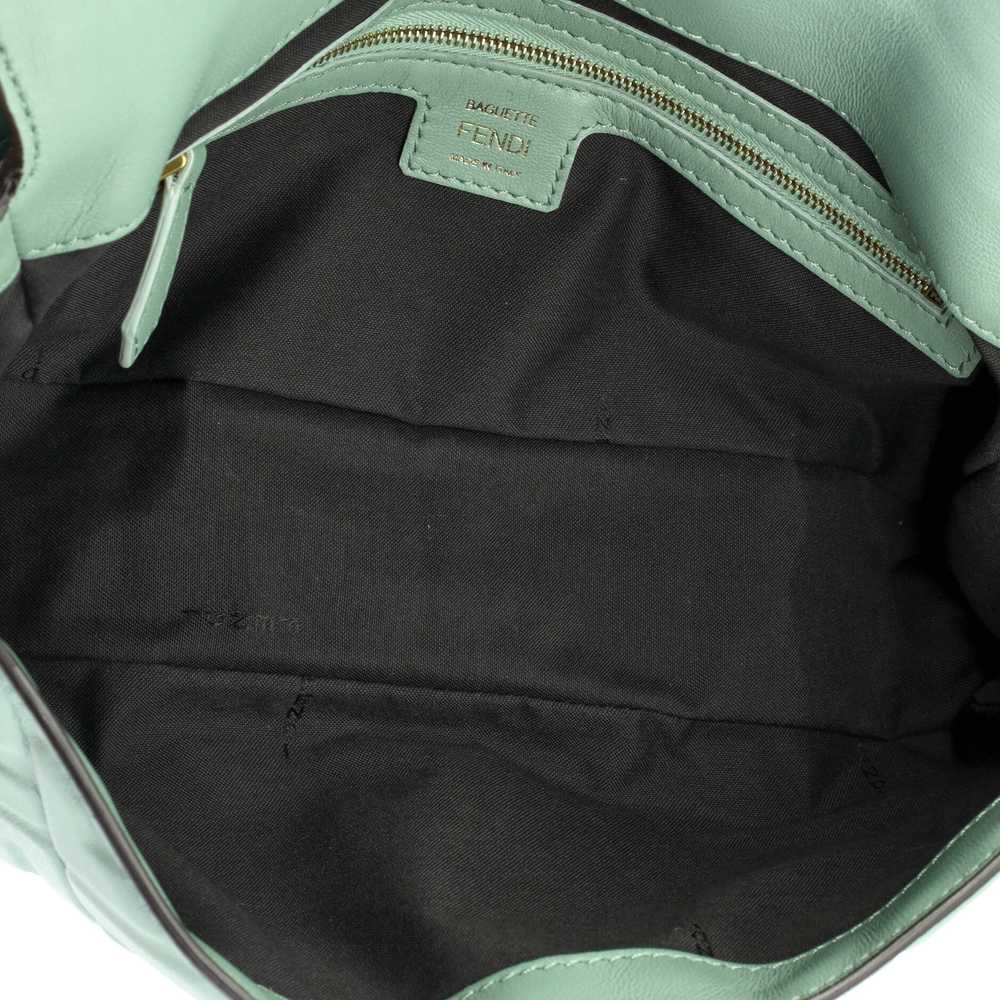 FENDI Baguette NM Bag Zucca Embossed Leather Medi… - image 5