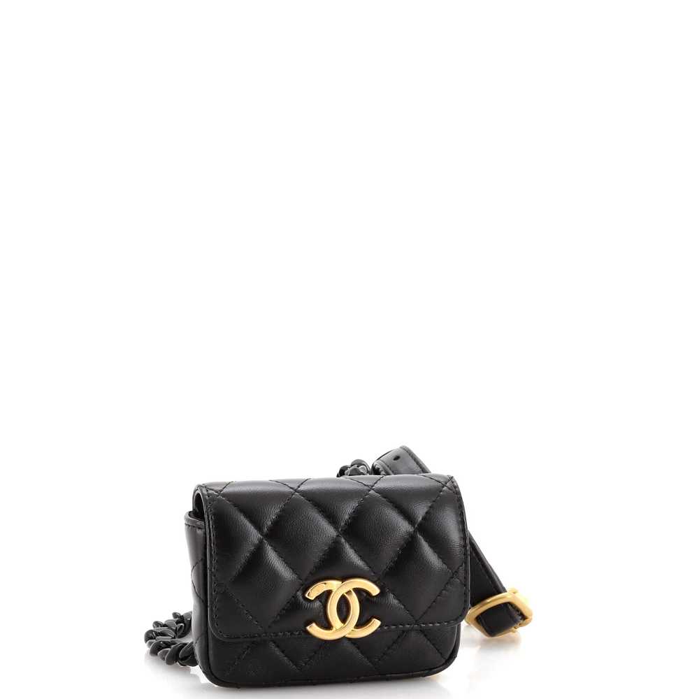 CHANEL Lacquered Metal CC Flap Card Holder Belt B… - image 2