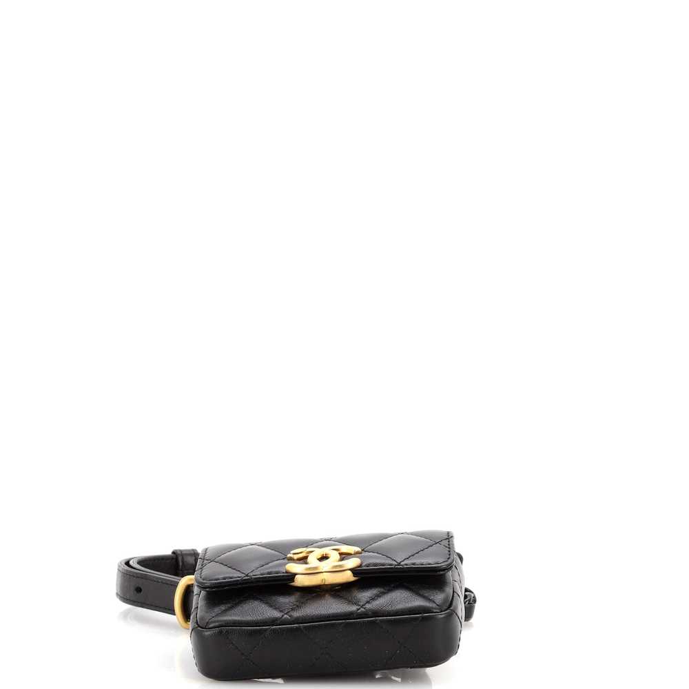 CHANEL Lacquered Metal CC Flap Card Holder Belt B… - image 4