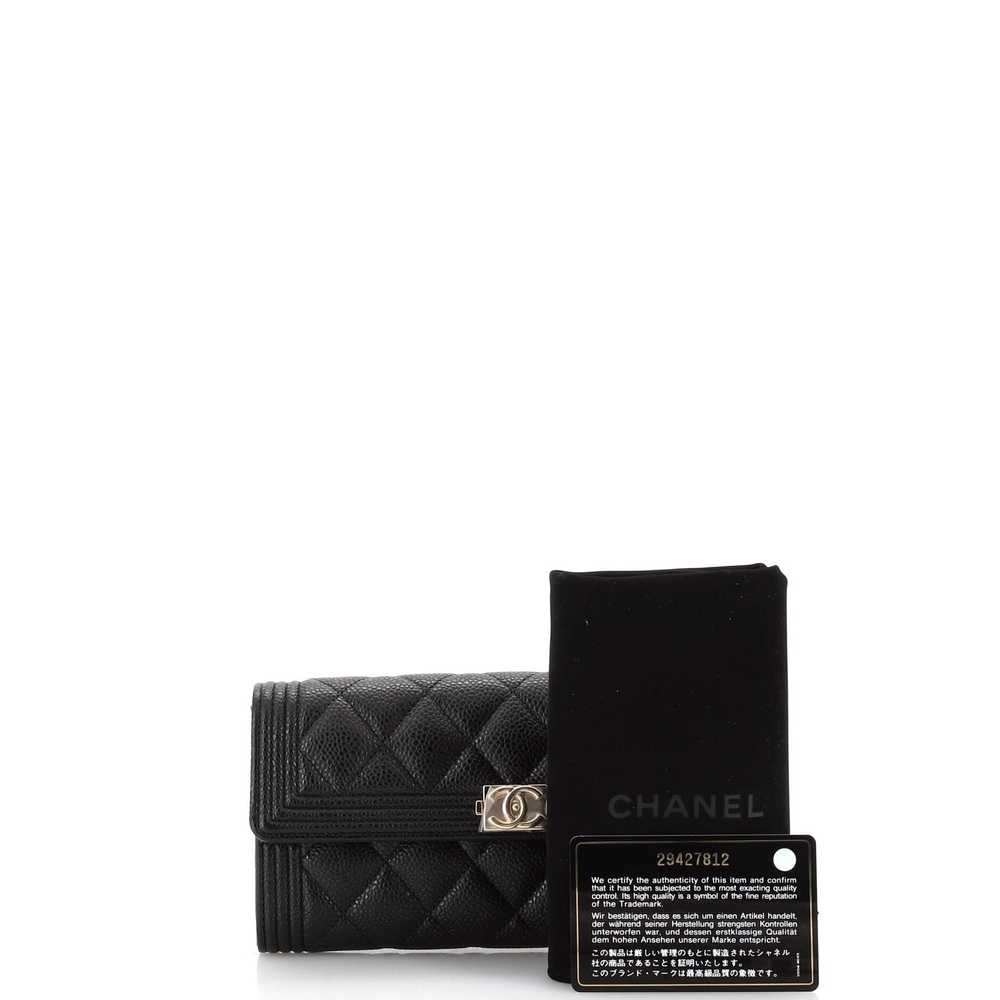 CHANEL Boy Flap Wallet Quilted Caviar Long - image 2