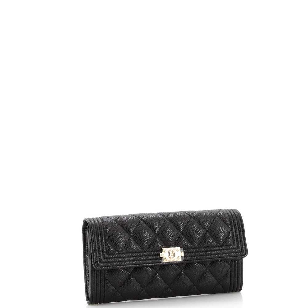 CHANEL Boy Flap Wallet Quilted Caviar Long - image 3