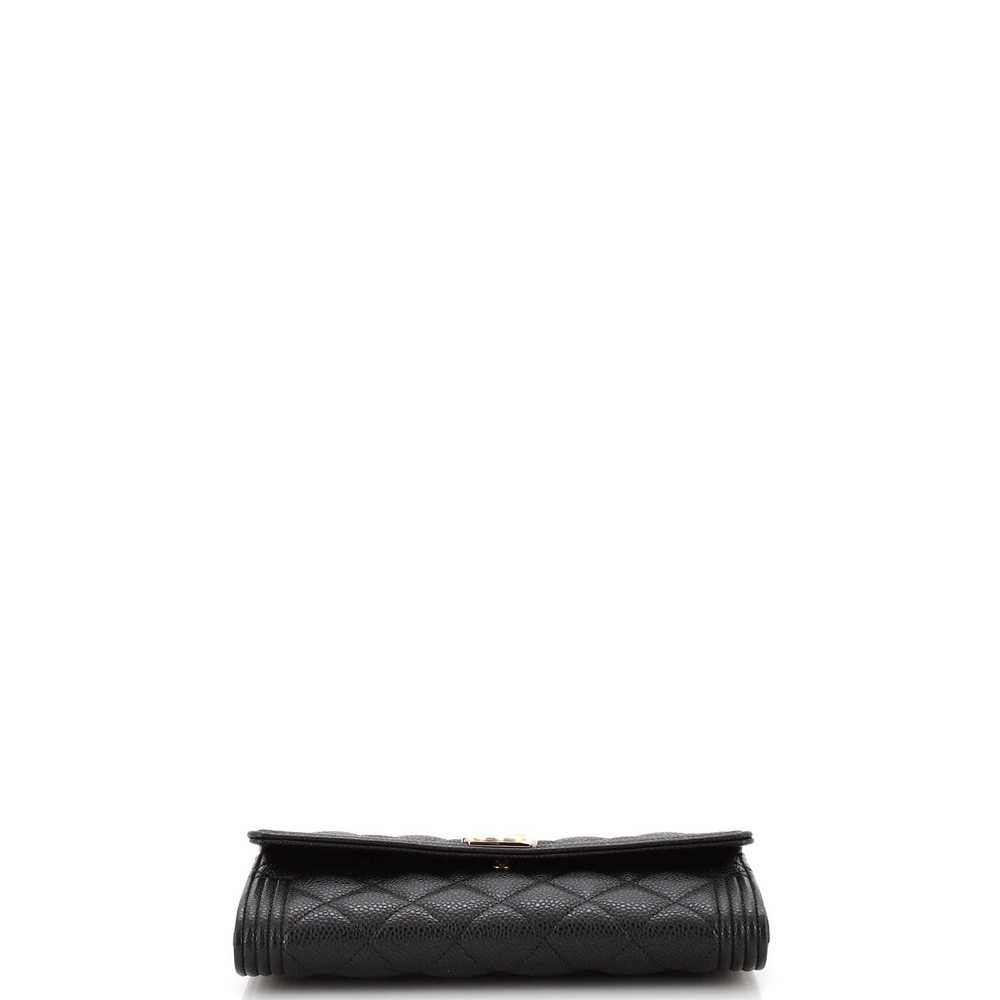 CHANEL Boy Flap Wallet Quilted Caviar Long - image 5