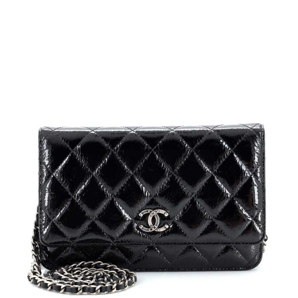 CHANEL Wallet on Chain Quilted Glazed Crackled Le… - image 1
