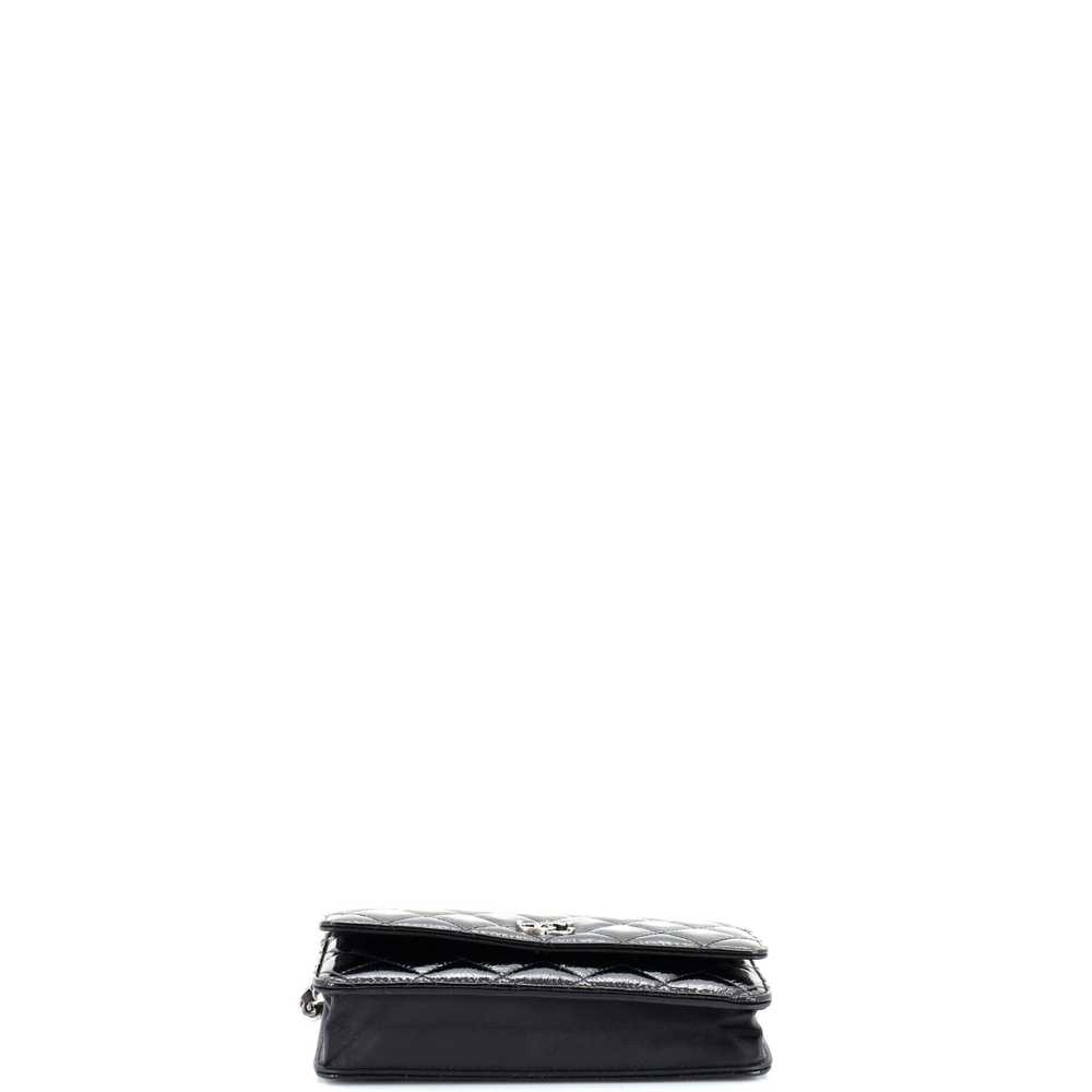 CHANEL Wallet on Chain Quilted Glazed Crackled Le… - image 5