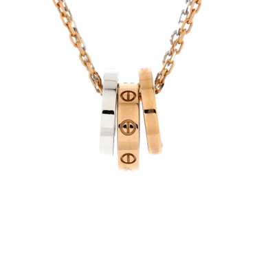 Cartier Love 3 Ring Pendant Necklace