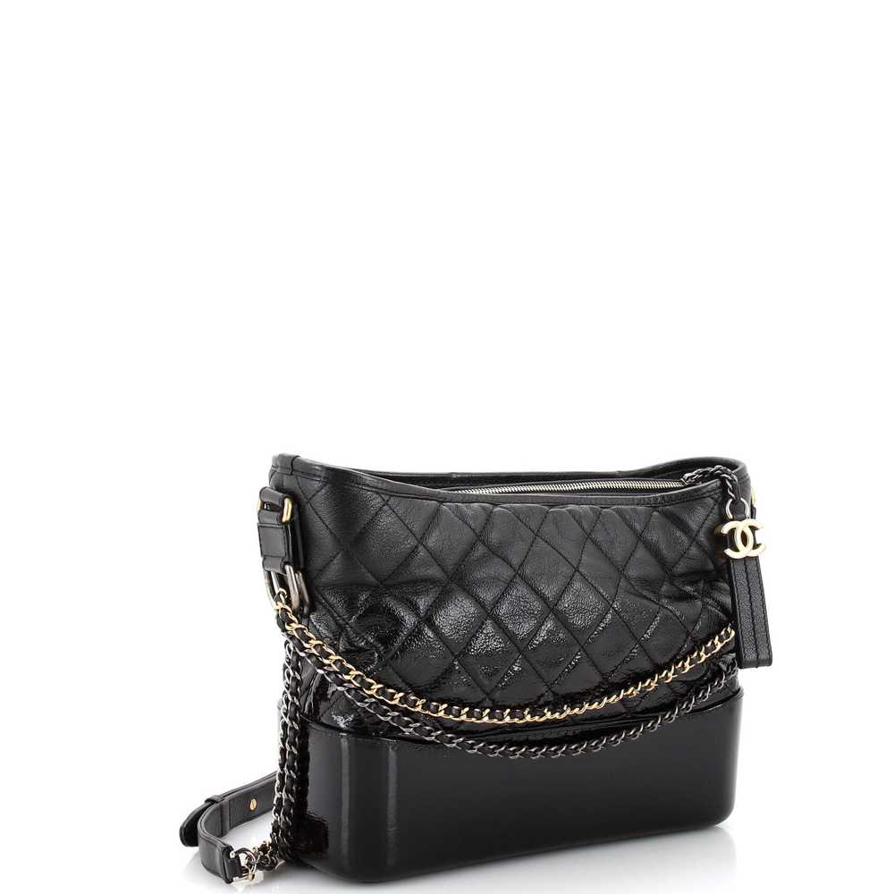 CHANEL Gabrielle Hobo Quilted Goatskin and Patent… - image 2