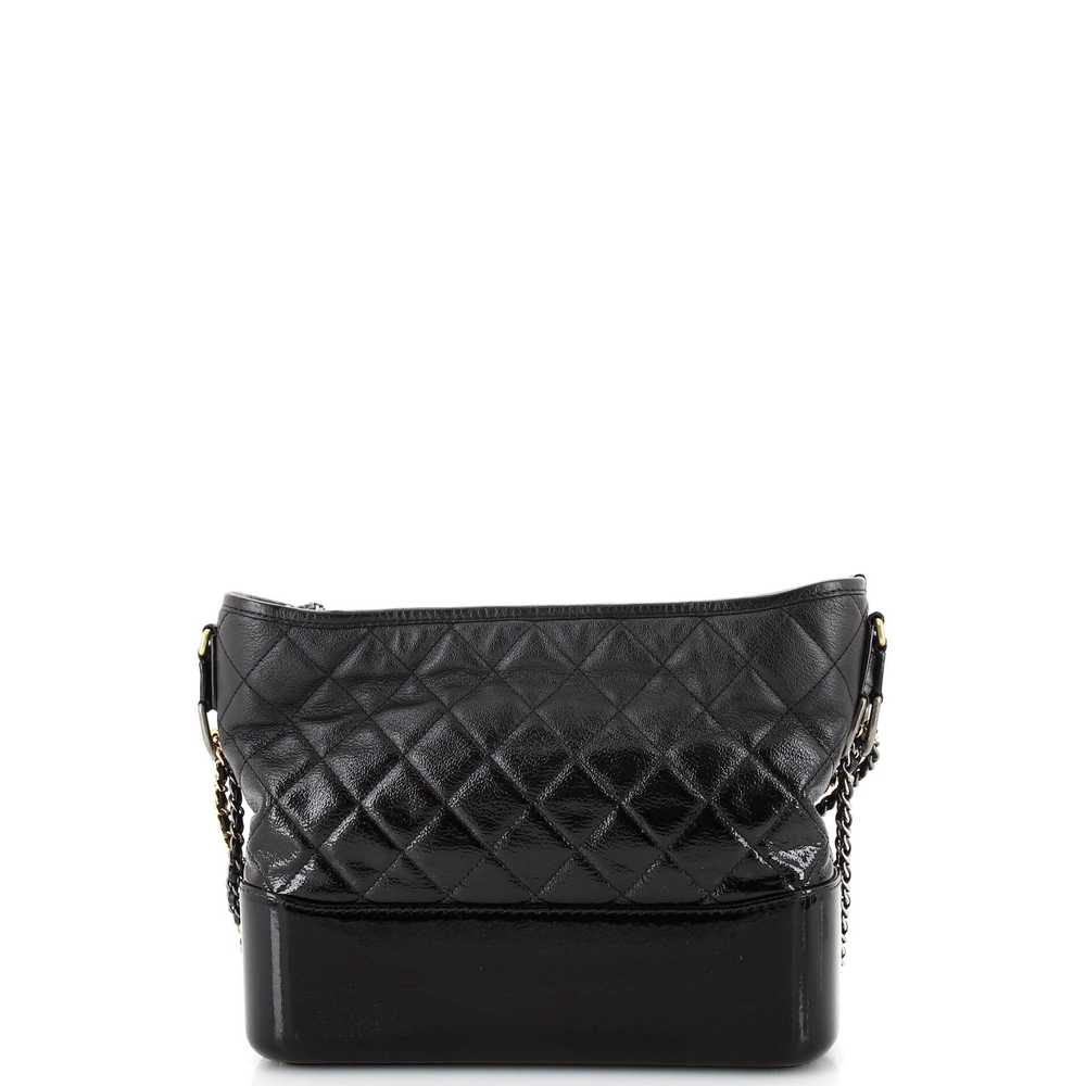 CHANEL Gabrielle Hobo Quilted Goatskin and Patent… - image 3