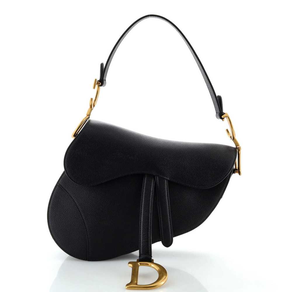 Christian Dior Saddle Handbag Leather Medium - image 1