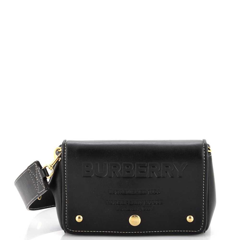 Burberry Hackberry Shoulder Bag Embossed Leather … - image 1