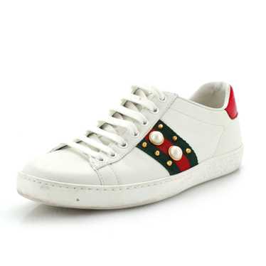 GUCCI Ace Sneakers Embellished Leather