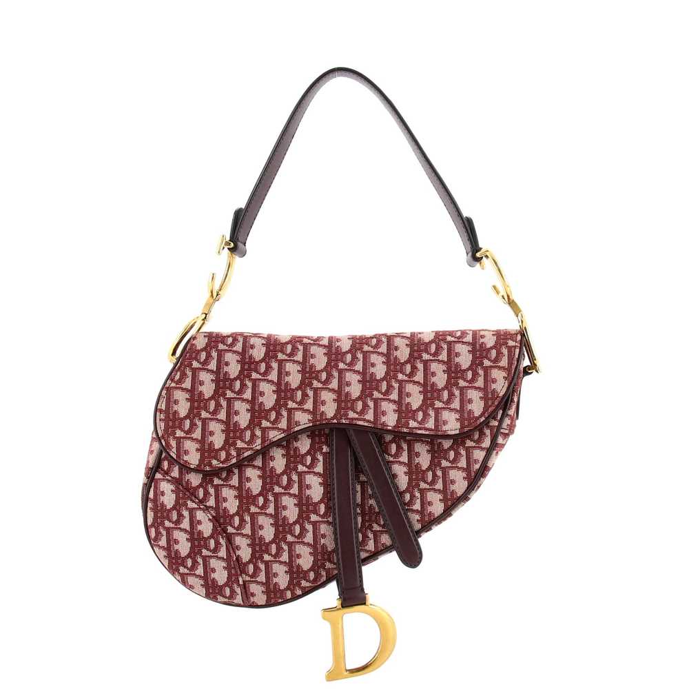 Christian Dior Saddle Handbag Oblique Canvas Medi… - image 1