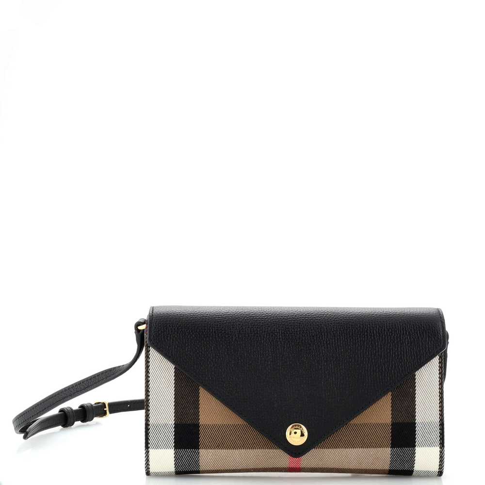 Burberry Hannah Envelope Wallet on Strap Leather … - image 1