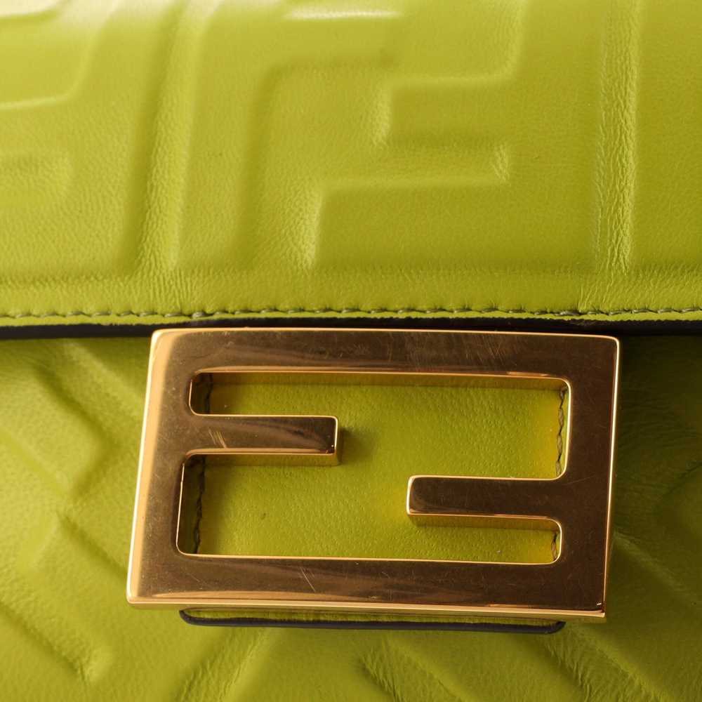 FENDI Baguette NM Bag Zucca Embossed Leather Mini - image 6