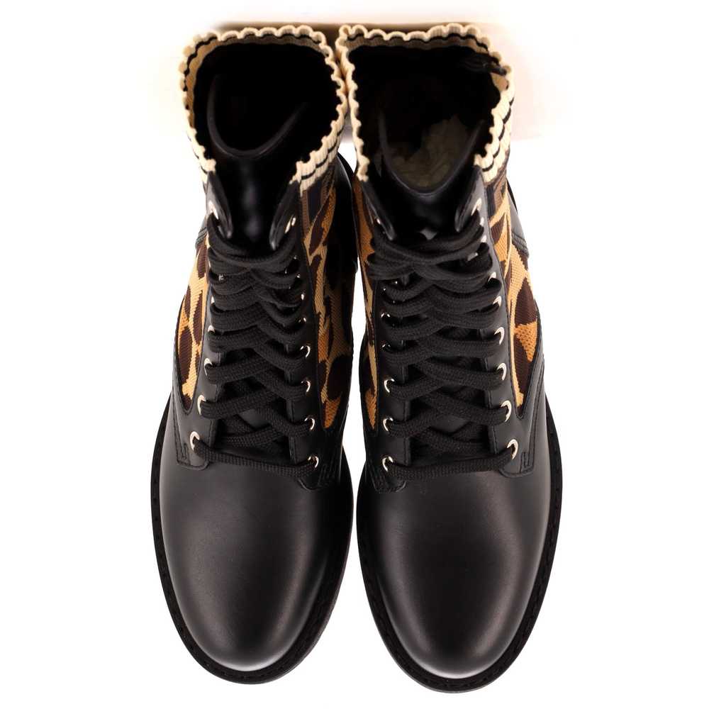 FENDI Women's Rockoko Combat Boots Leather with P… - image 2