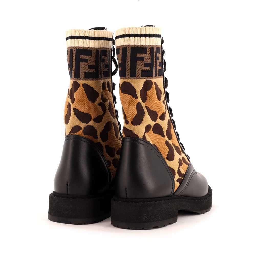 FENDI Women's Rockoko Combat Boots Leather with P… - image 3