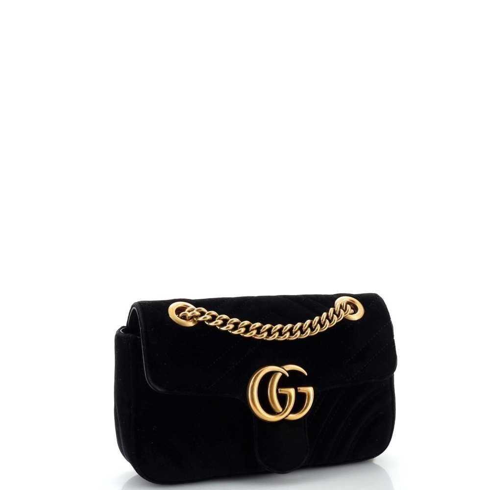 GUCCI GG Marmont Flap Bag Matelasse Velvet Mini - image 3