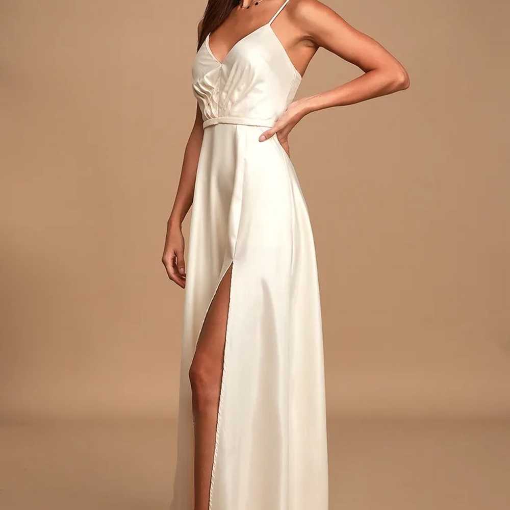 Elegance Abounds Cream Sleeveless Maxi Dress - image 2