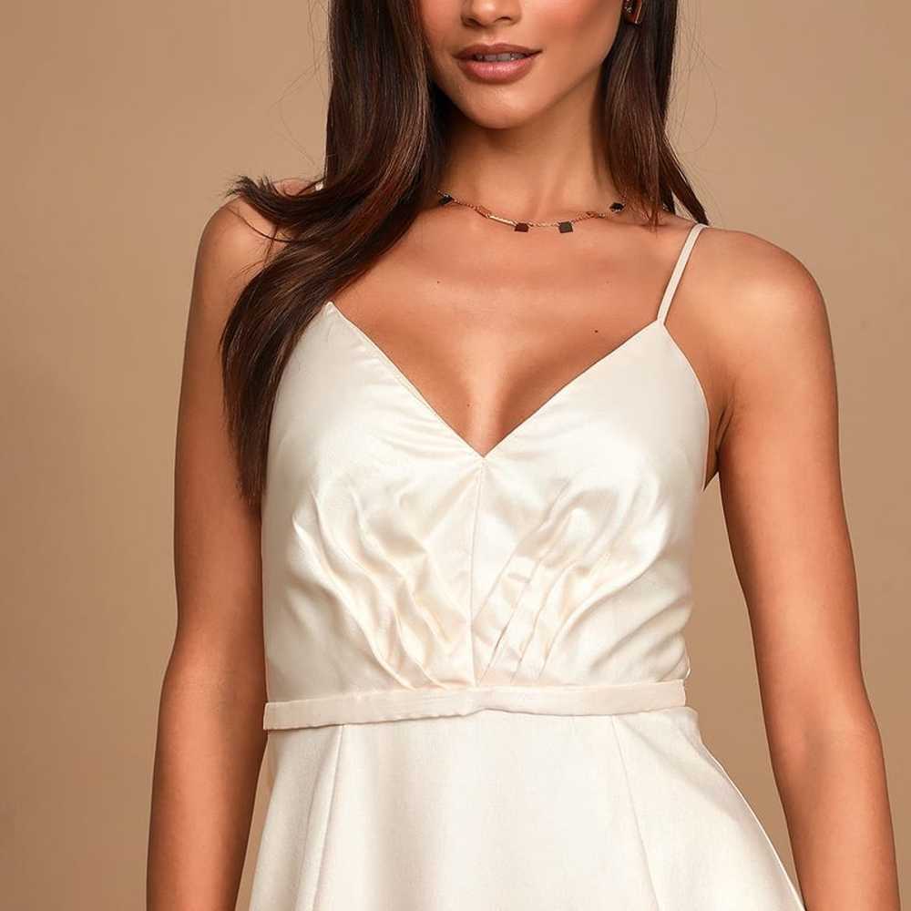 Elegance Abounds Cream Sleeveless Maxi Dress - image 3