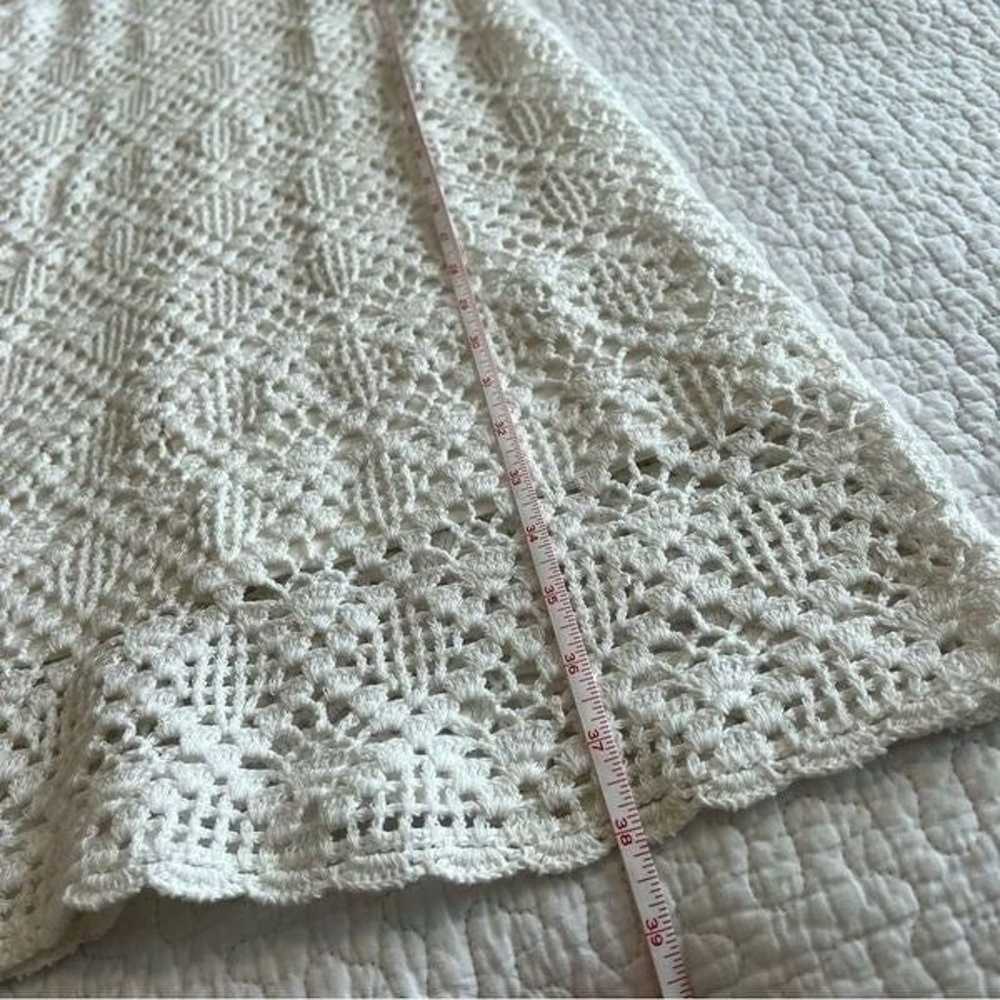 Tyler Boe Women’s White Crochet Knit Lined Dress … - image 10