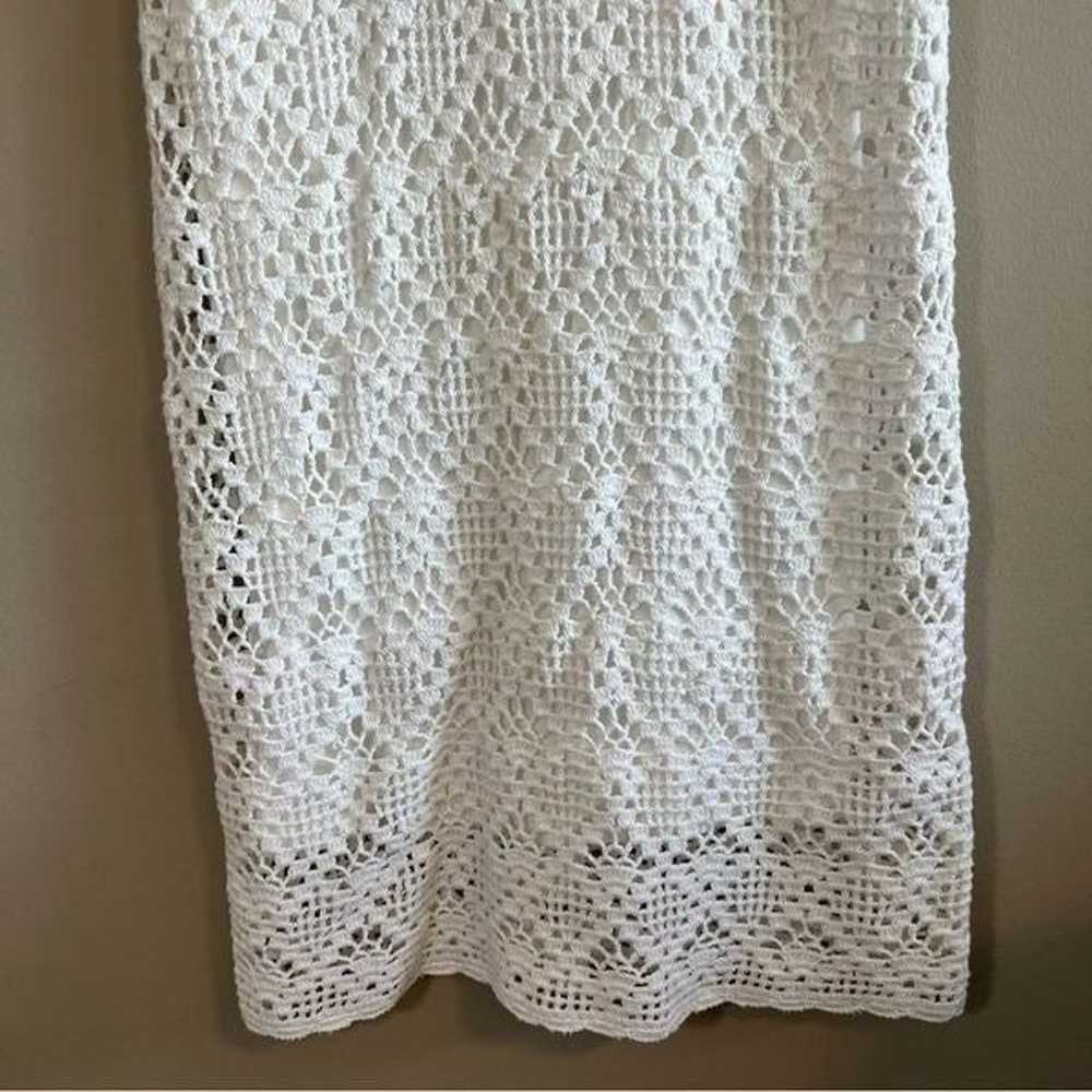 Tyler Boe Women’s White Crochet Knit Lined Dress … - image 3