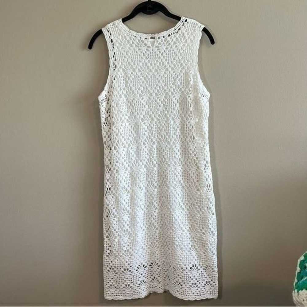 Tyler Boe Women’s White Crochet Knit Lined Dress … - image 4