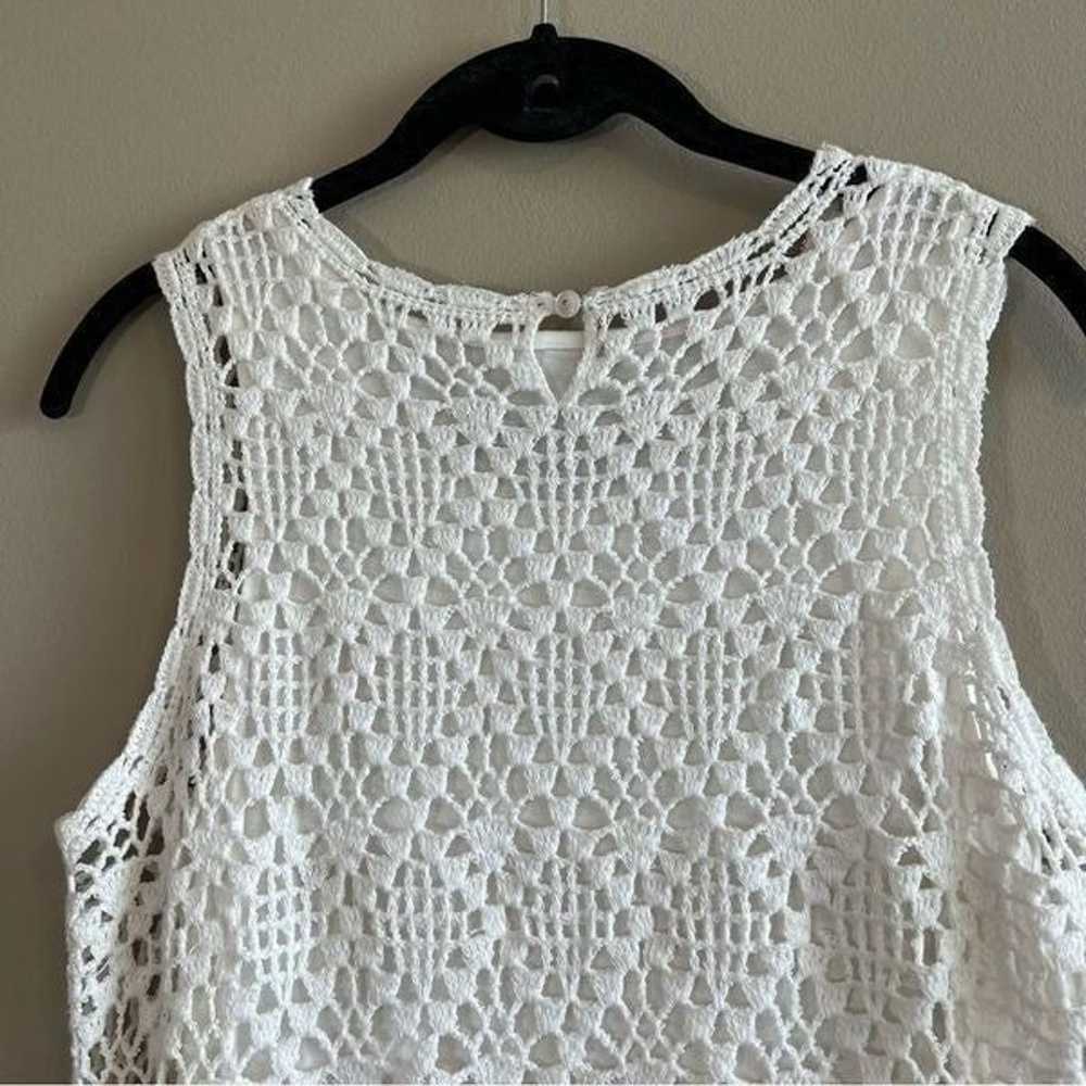 Tyler Boe Women’s White Crochet Knit Lined Dress … - image 5