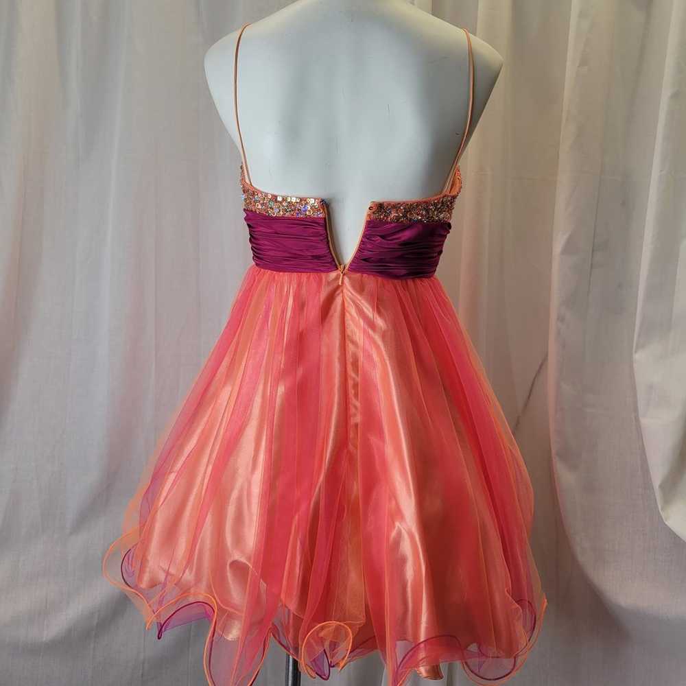 Beyond by Jovani Pink Coral Y2K Sequin Top and Ch… - image 8