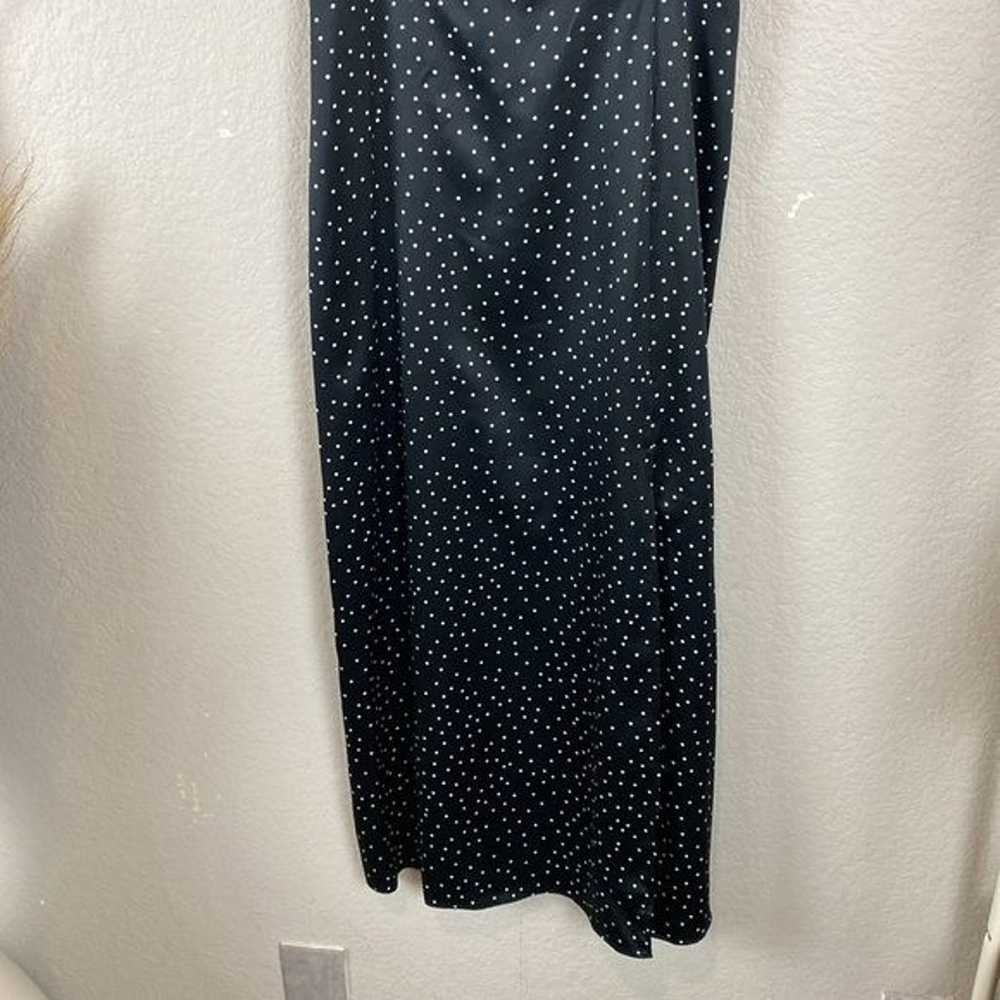 Zara black polka dot midi dress - image 4