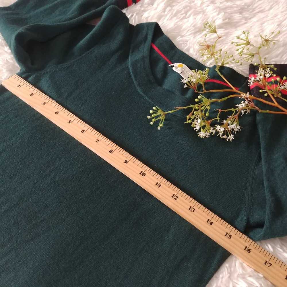 BODEN Trudy Knitted Wool Blend Dark Green Dress S… - image 6