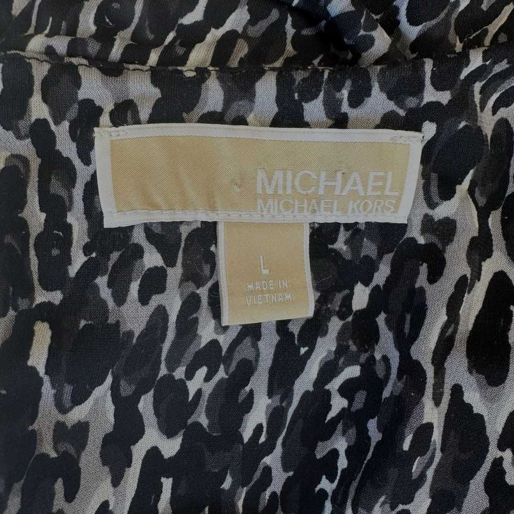 MICHAEL Michael Kors Leopard Print Ruched Sleevel… - image 5