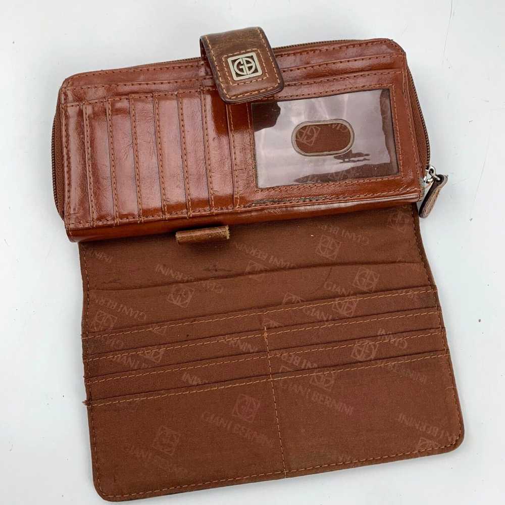 Vintage Giani Bernini Brown Leather Womens Wallet… - image 4