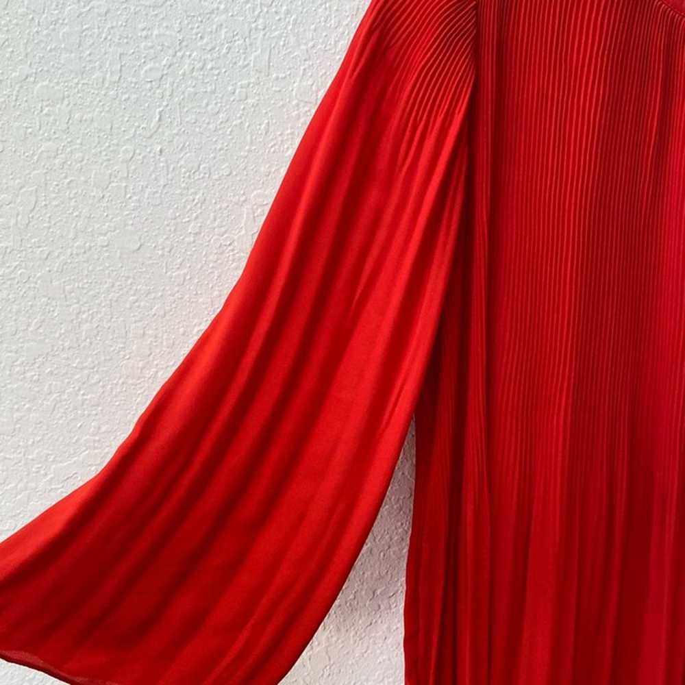 Zara Basic Red Pleated Dress Size Extra-Small - image 3