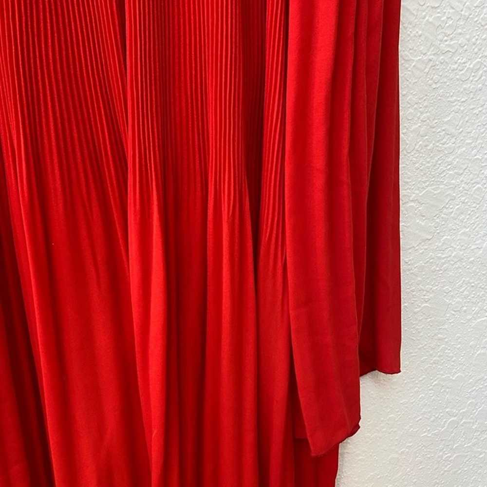 Zara Basic Red Pleated Dress Size Extra-Small - image 6
