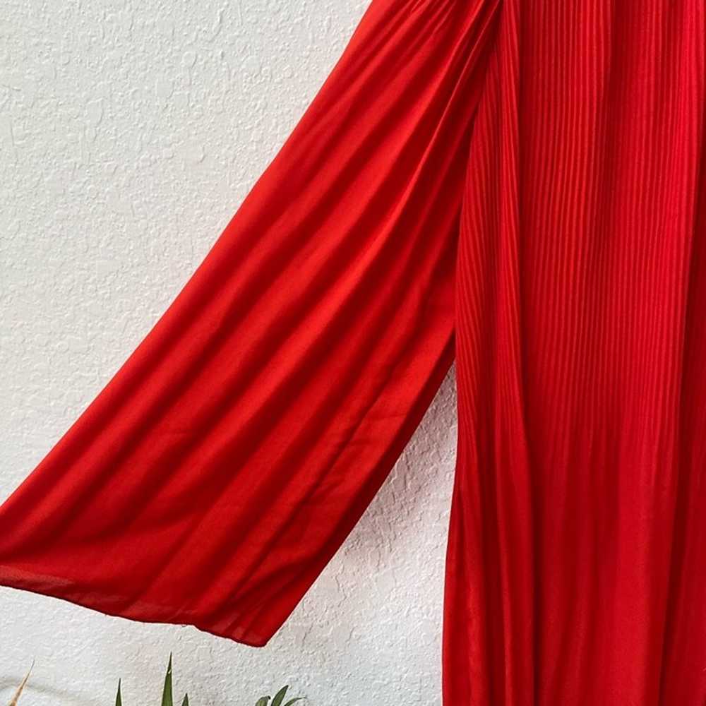 Zara Basic Red Pleated Dress Size Extra-Small - image 7