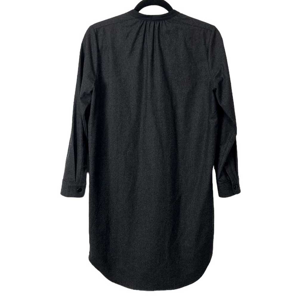 Madewell Flannel Latitude Shirtdress Charcoal Gre… - image 6