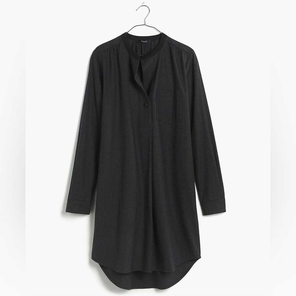 Madewell Flannel Latitude Shirtdress Charcoal Gre… - image 8