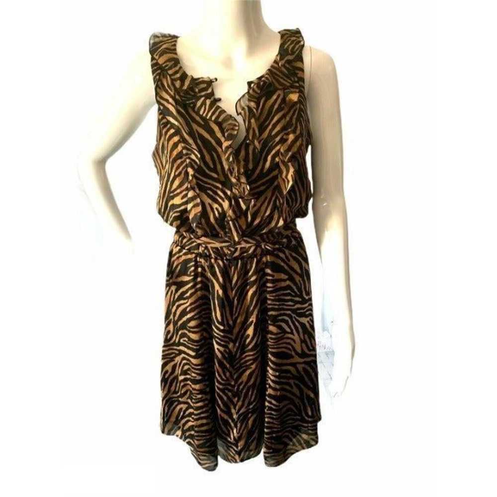WHBM Size 8 Pure Silk Animal Print Dress - image 1