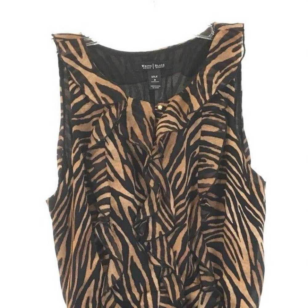 WHBM Size 8 Pure Silk Animal Print Dress - image 3