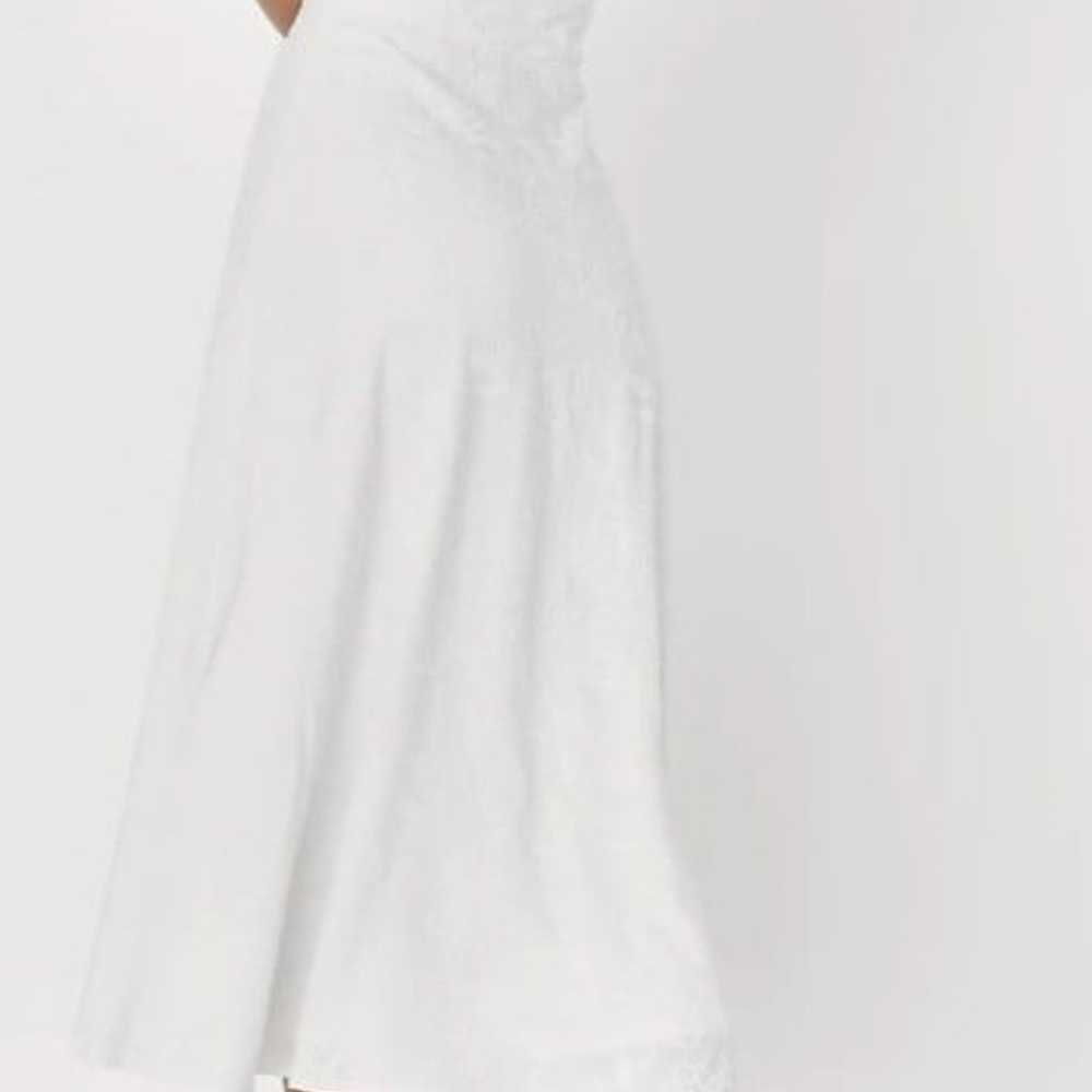Lulu's White Floral Embroidered Halter Dress Size… - image 2