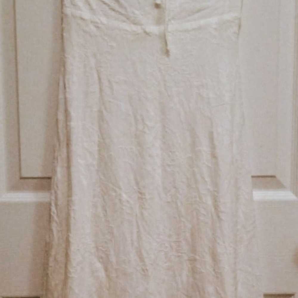 Lulu's White Floral Embroidered Halter Dress Size… - image 7
