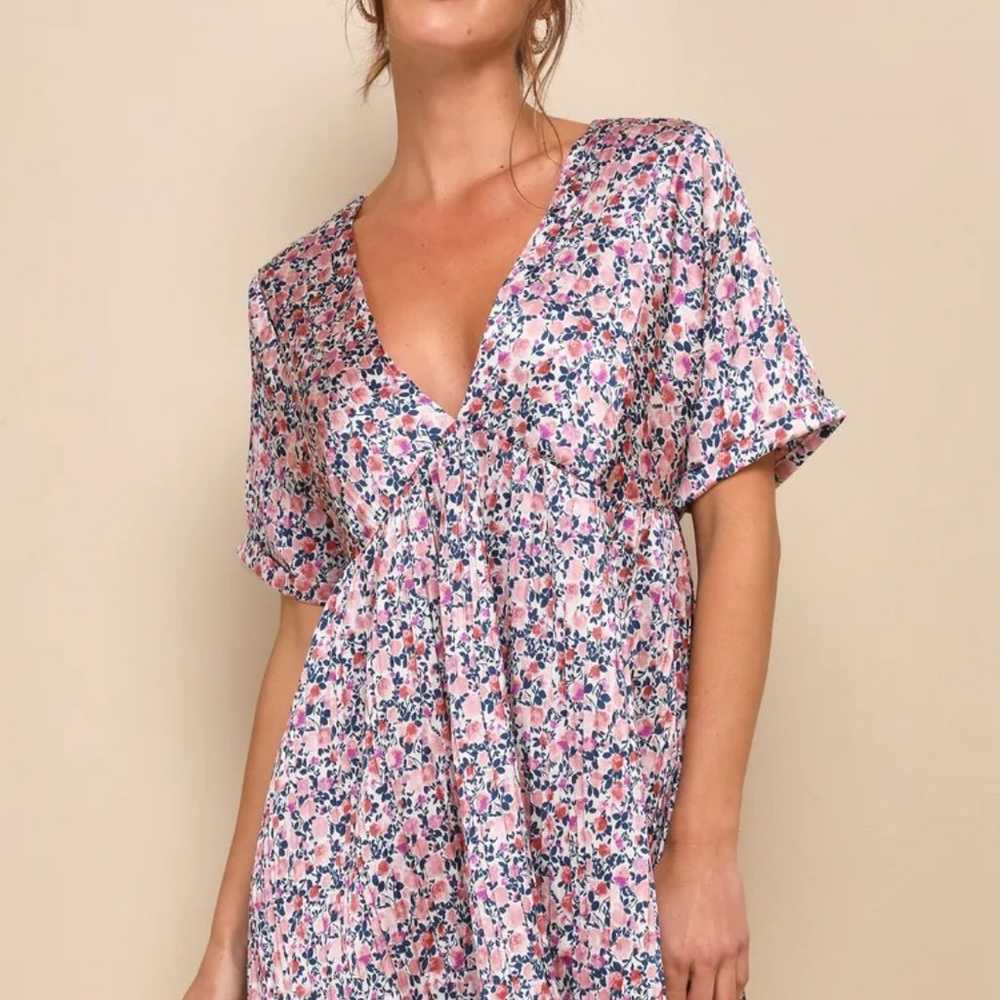 Lulu's Express Yourself Blush Pink Floral Print S… - image 1