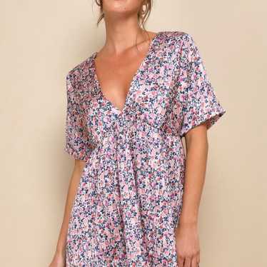 Lulu's Express Yourself Blush Pink Floral Print S… - image 1